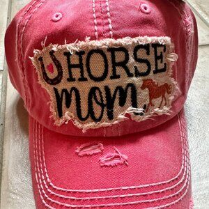 KBETHOS Distressed Pink Horse Mom Baseball Cap with adjustable closure